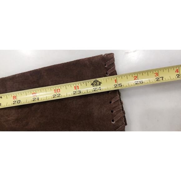Faded Glory Vtg Large (12-14) Genuine Suede Leather Tie Front Jacket Brown - Picture 11 of 11